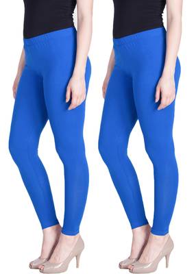 Lyra Ink Blue Free Size Ankle Leggings 1
