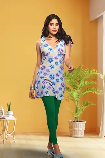Lyra Pak.Green Free Size Ankle Leggings