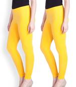 Lyra Yellow Free Size Ankle Leggings