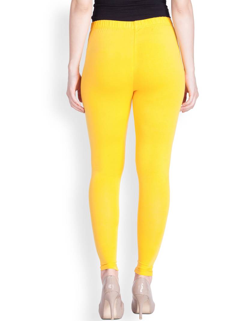 Lyra Yellow Free Size Ankle Leggings