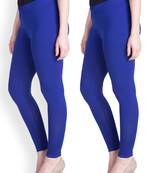 Lyra Royal Blue Free Size Ankle Leggings