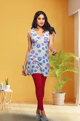 Lyra Parry Red Free Size Ankle Leggings