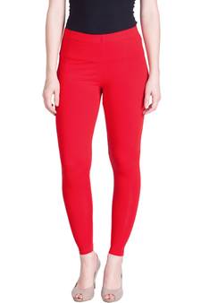 Lyra Red Free Size Ankle Leggings