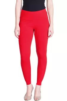 Lyra Red Free Size Ankle Leggings