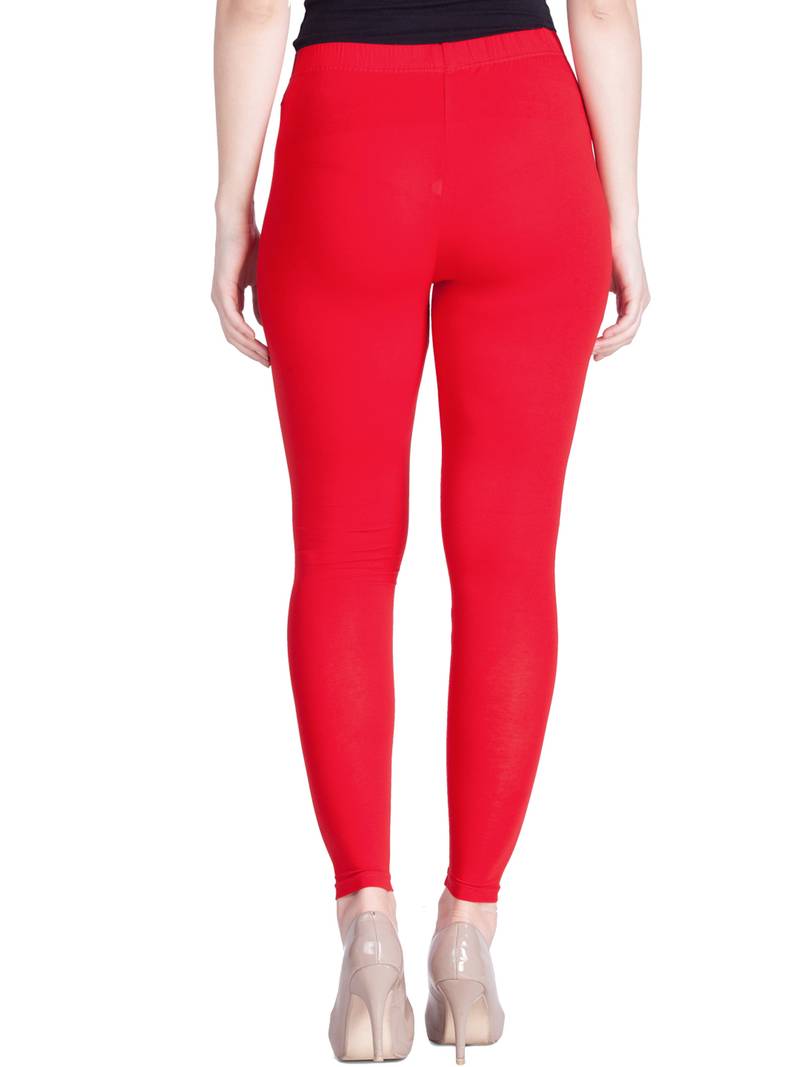 Lyra Red Free Size Ankle Leggings