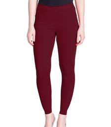 Lyra Maroon Free Size Ankle Leggings