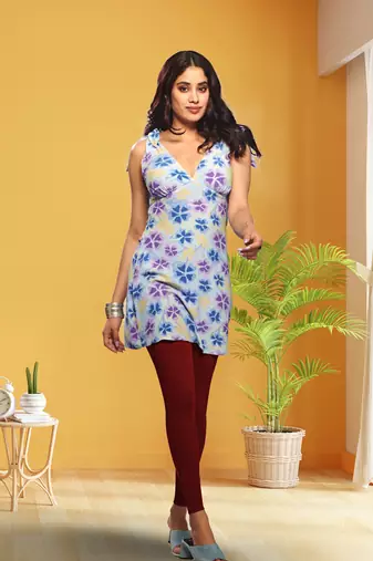 Lyra Maroon Free Size Ankle Leggings