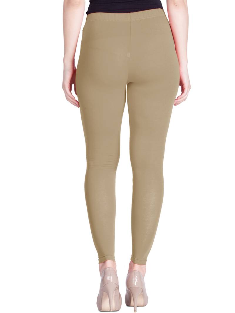Lyra Beige Free Size Ankle Leggings