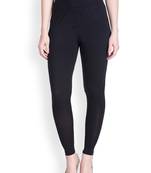 Lyra Black plus Free Size Ankle Leggings