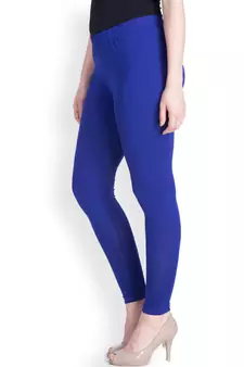 Lyra Royal Blue Free Size Ankle Leggings