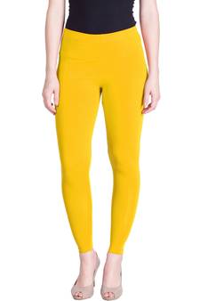 Lyra Lemon Free Size Ankle Leggings