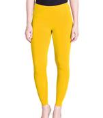 Lyra Lemon Free Size Ankle Leggings