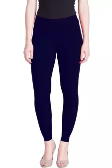 Lyra Navy Free Size Ankle Leggings