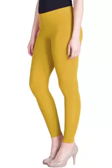 Lyra True Gold Free Size Ankle Leggings