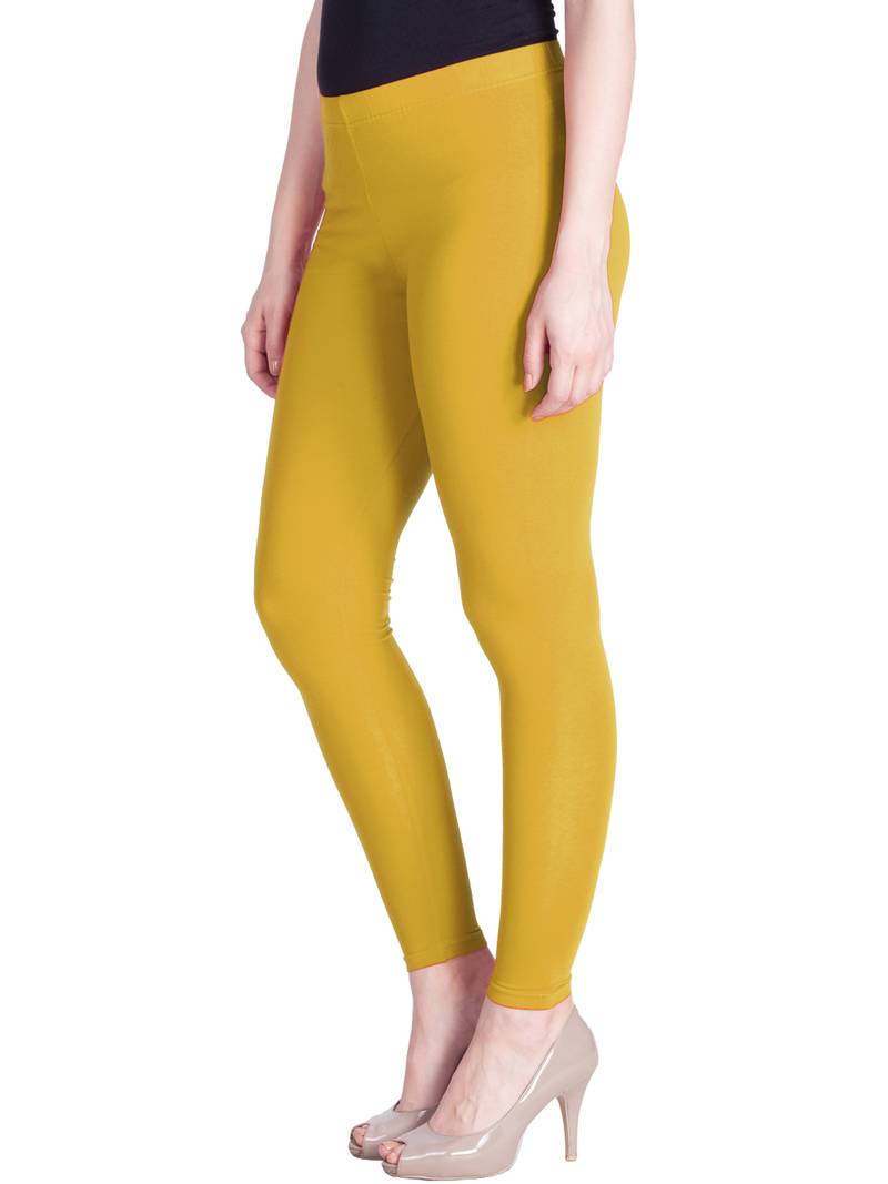 Lyra True Gold Free Size Ankle Leggings