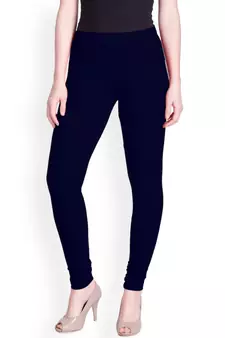 Lyra Deep Navy Free Size Churidar Leggings