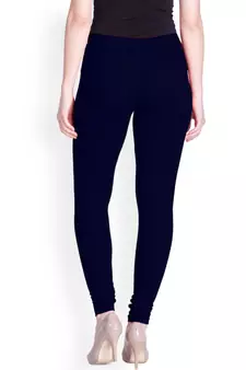 Lyra Deep Navy Free Size Churidar Leggings