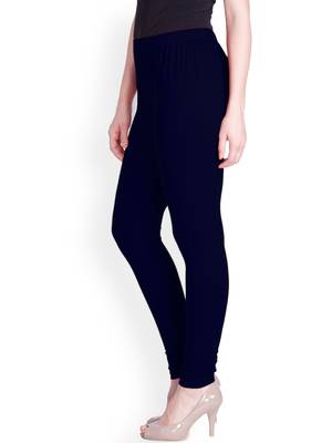Lyra Deep Navy Free Size Churidar Leggings 3