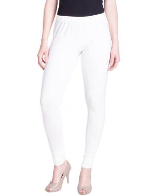 Lyra White Free Size Churidar Leggings 1