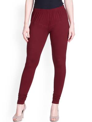 Lyra maroon Free Size Churidar Leggings 1
