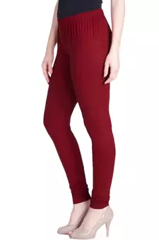 Lyra maroon Free Size Churidar Leggings