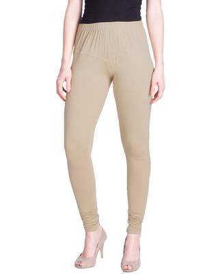Lyra Beige Free Size Churidar Leggings 1