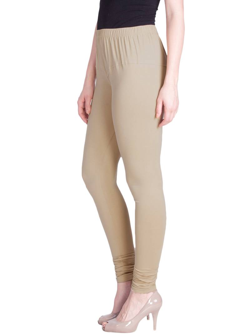 Lyra Beige Free Size Churidar Leggings