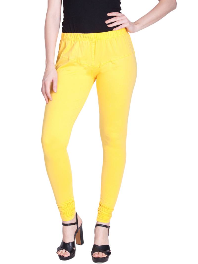 Lyra Lemon Free Size Churidar Leggings