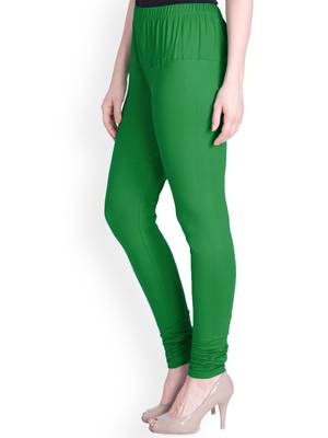 Lyra Forest Green Free Size Churidar Leggings 2
