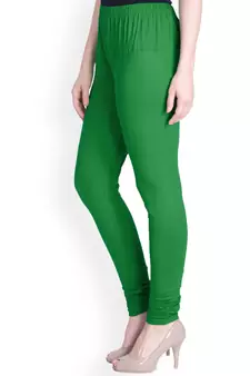 Lyra Forest Green Free Size Churidar Leggings