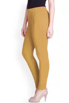 Lyra True Gold Free Size Churidar Leggings