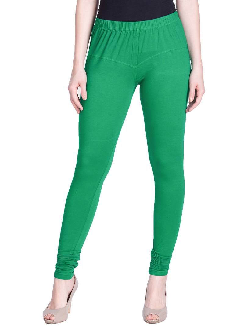 Lyra Pak.Green Free Size Churidar Leggings