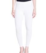 Lyra White Free Size Ankle Leggings