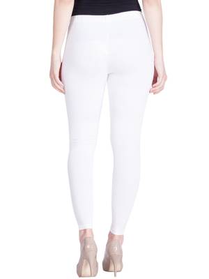 Lyra White Free Size Ankle Leggings 3
