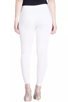 Lyra White Free Size Ankle Leggings