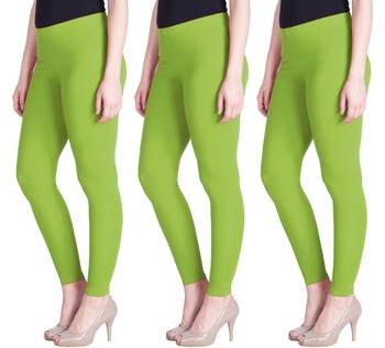 Lyra Parrot Green Free Size Ankle Leggings 1