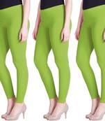 Lyra Parrot Green Free Size Ankle Leggings