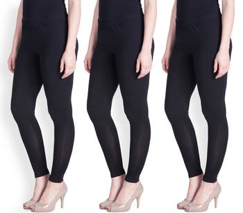 Lyra Black plus Free Size Ankle Leggings 1