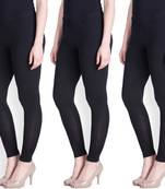 Lyra Black plus Free Size Ankle Leggings