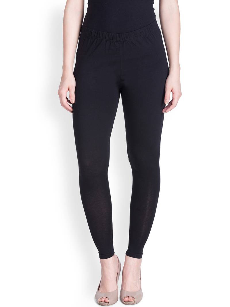 Lyra Black plus Free Size Ankle Leggings