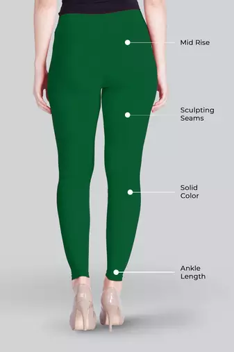 Lyra Pak.Green Free Size Ankle Leggings