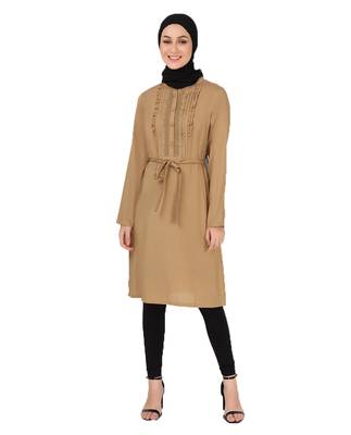 Brown
 plain viscose islamic-tunics 1