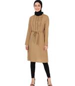 Brown
 plain viscose islamic-tunics