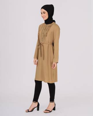 Brown
 plain viscose islamic-tunics 2
