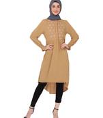 Silk Route | Beloved Beige High Low Top | Viscose Islamic-Tunics