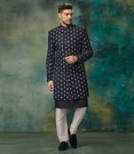 Black Imported Velvet Indo Paired With Black Chudidar