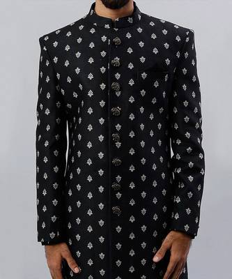 Black Imported Velvet Indo Paired With Black Chudidar 3