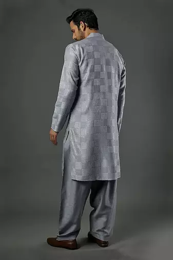 Water Sequencing Embroidered Kurta With Churidar