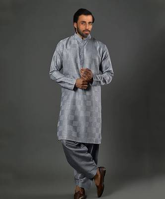 Water Sequencing Embroidered Kurta With Churidar 1