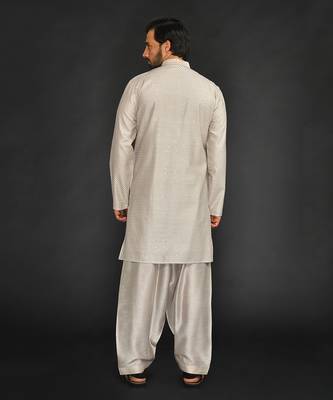 Embroidered Kurta With Churidar 2